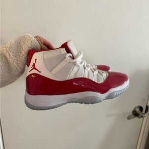 Jordan Red and White Sneakers